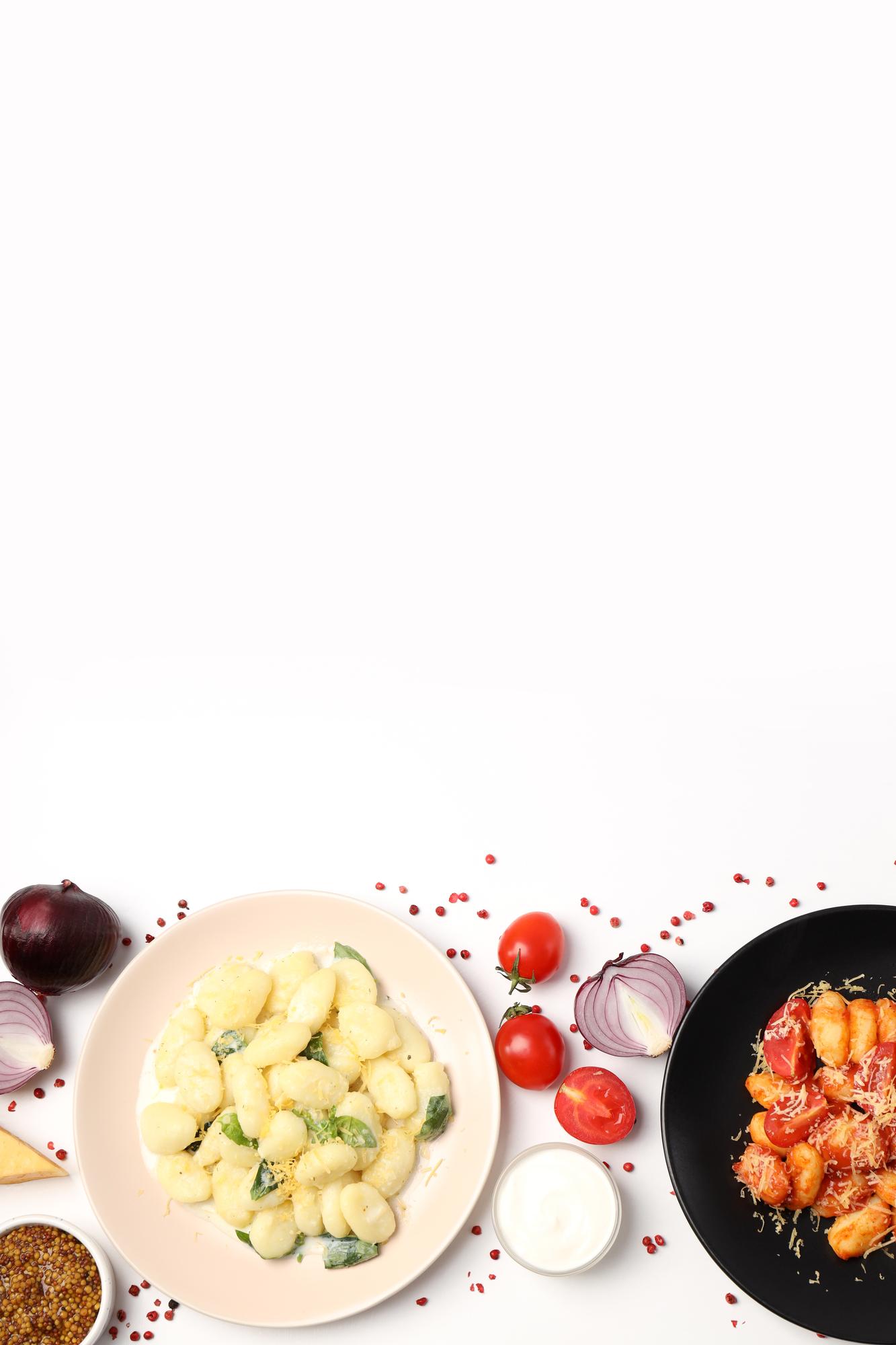 Warm workshop invitation with plated dishes